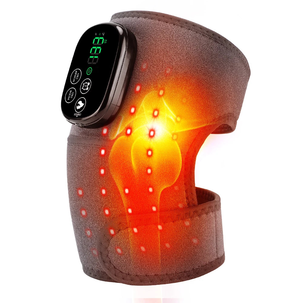 LED Red Light Therapy Heated Knee Wrap 660nm 850nm | Hailicare LED Therapy Knee Wrap SWANS black USB Type-C