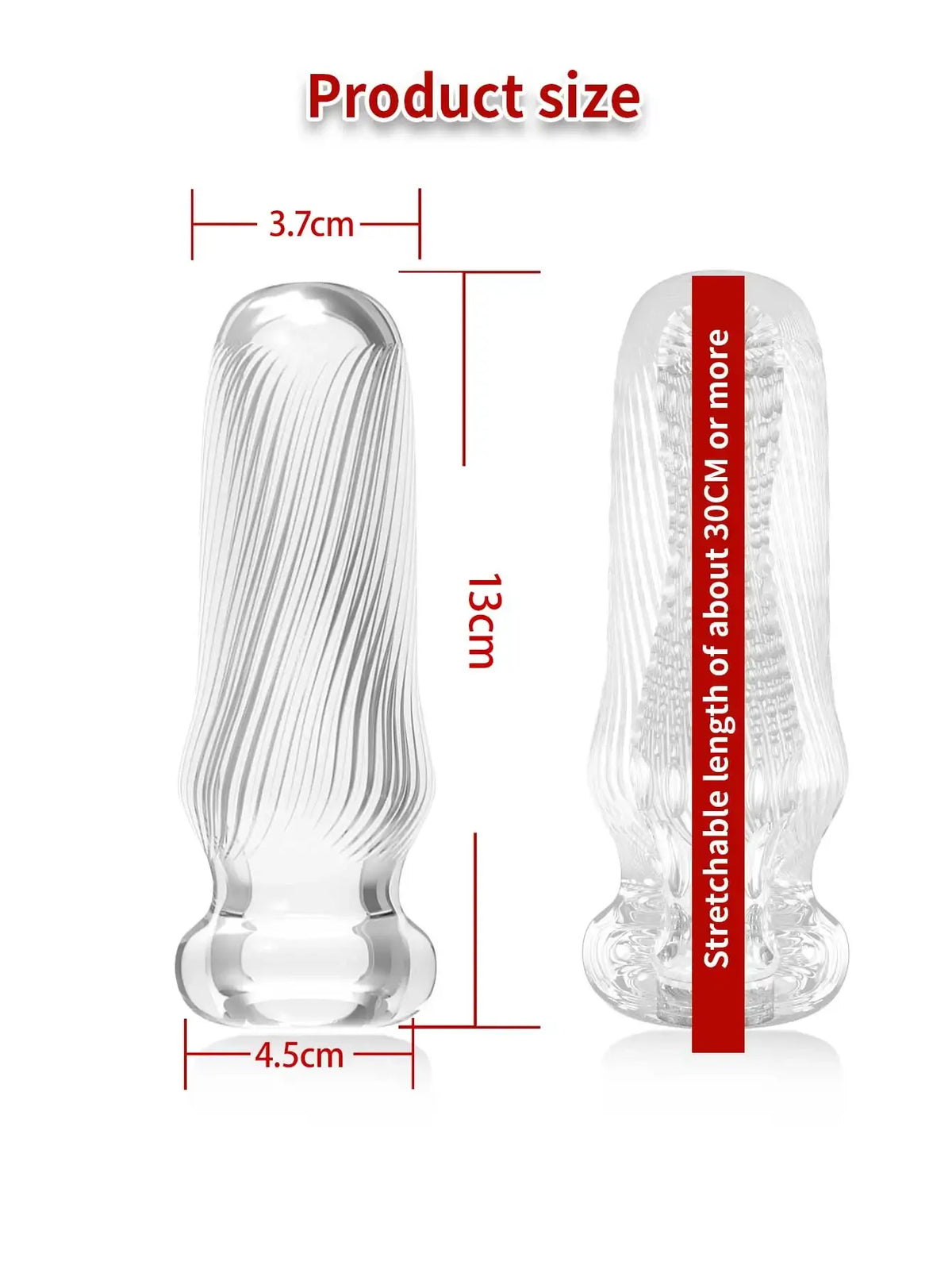 Soft TPE Male Stroker Cup – Transparent Pocket Massager Male Stroker Cup SWANS