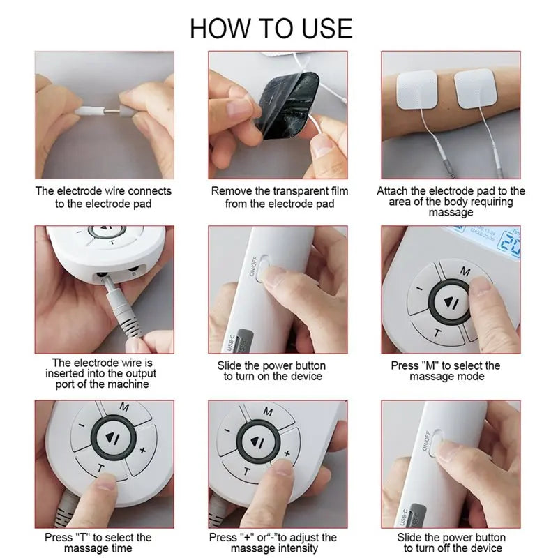 EMS Electric Muscle Stimulator – 36-Mode Digital Body Massager EMS Muscle Stimulator SWANS