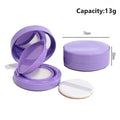 Empty Air Cushion Puff Box – Portable Makeup Case & Mirror Makeup Compact Case SWANS Purple