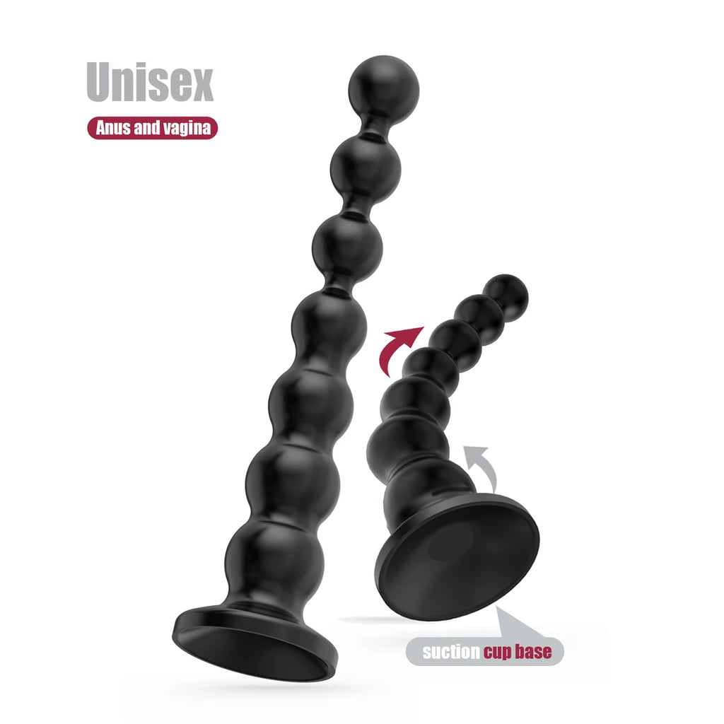 TPE Anal Beads Butt Plug & Prostate Massager Adult Toy Anal Pleasure Toy SWANS