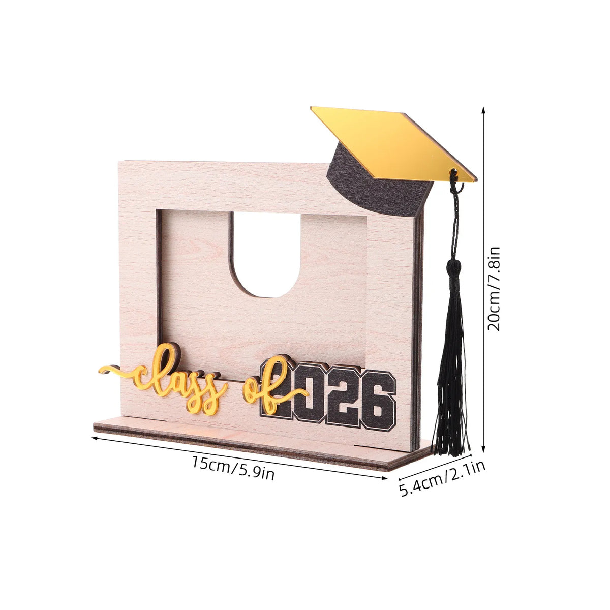 Wooden Graduation Photo Frame Class of 2026 | Grad Gift Graduation Picture Frame SWANS