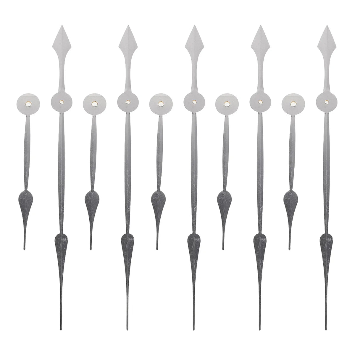 Large Aluminum Wall Clock Hands Silver DIY Replacement – 5 Sets Clock Replacement Hands SWANS