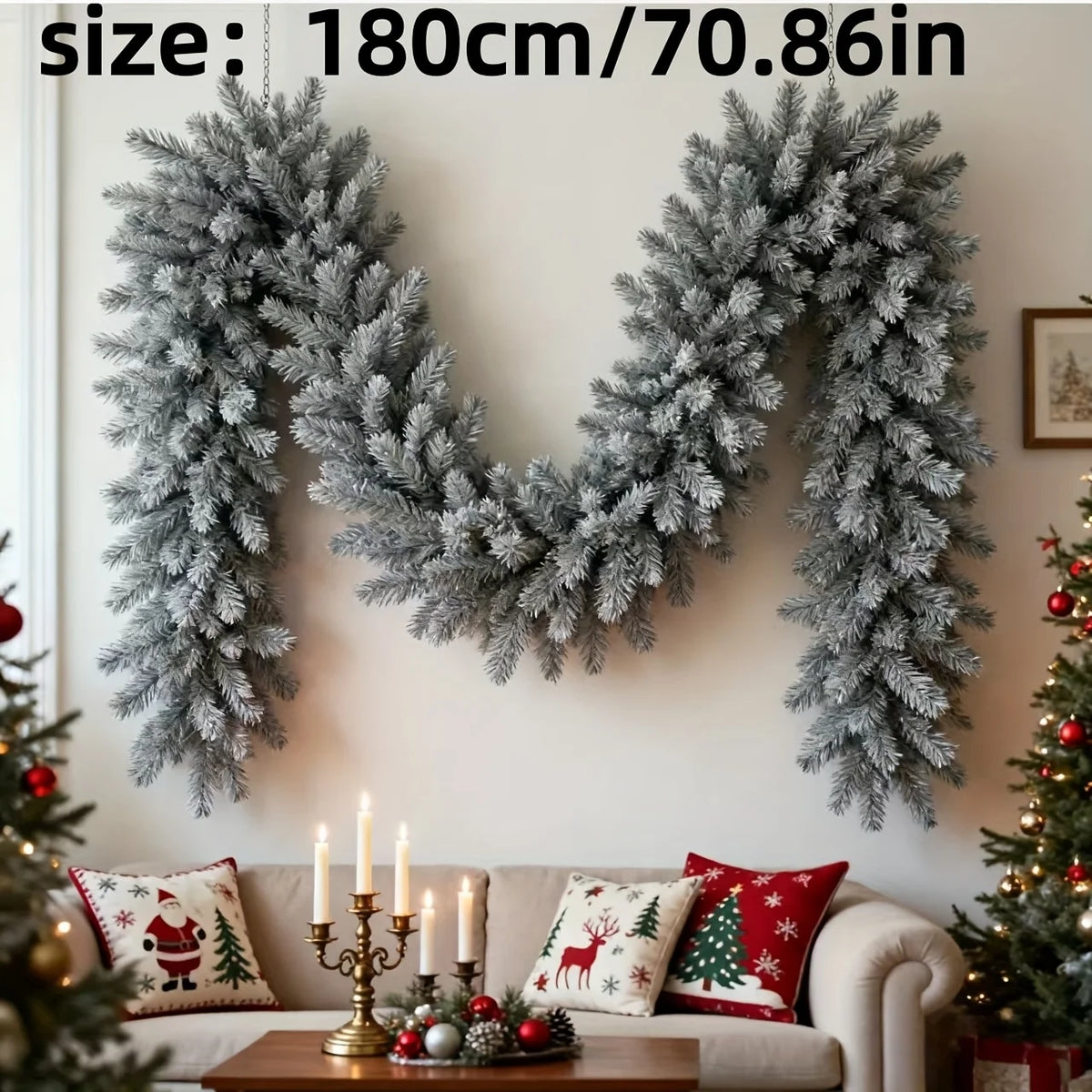 Luxury Snowy Pine Garland – Artificial Christmas Decoration Christmas Garland SWANS