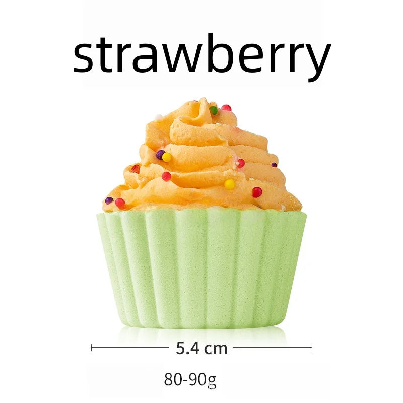 SWANS 80g Cake Bath Bomb – Aromatherapy Bubble Soak Ball Bath Bomb SWANS 80g strawberry 80G