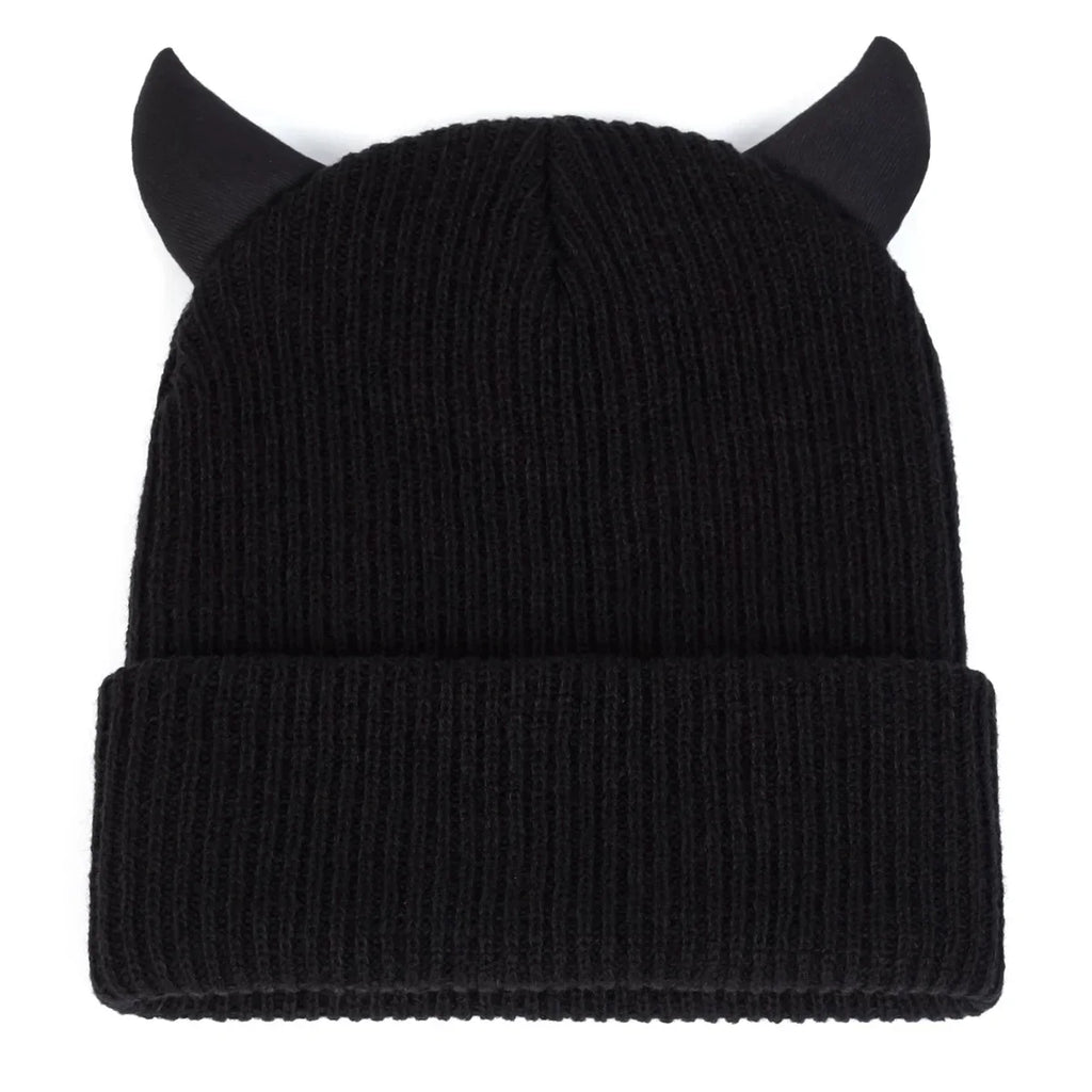 Unisex Bull Horn Beanie Hat – Hip Hop Knit Cap Women & Men Knit Beanie Hat SWANS