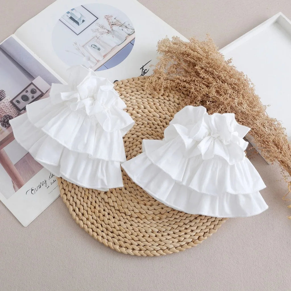 Layered Ruffle Fake Cuffs – Elastic Decorative Arm Cuffs Decorative Arm Cuffs SWANS
