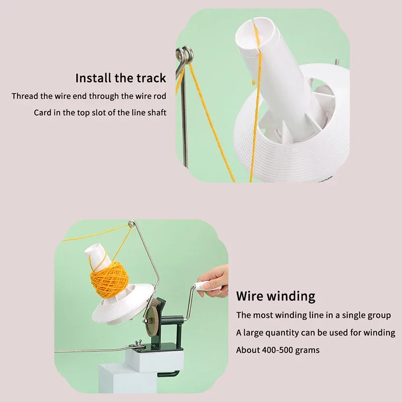 Hand Operated Yarn Ball Winder – Quiet Bobbin Winder for DIY Yarn Ball Winder SWANS