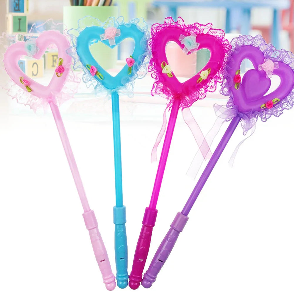 Love Heart Flashing Glow Wand – Light-Up Party Stick Glow Party Wand SWANS