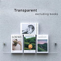 Acrylic Wall-Mounted Magazine & Book Storage Rack – Transparent Wall Storage Rack SWANS Transparent-40cm