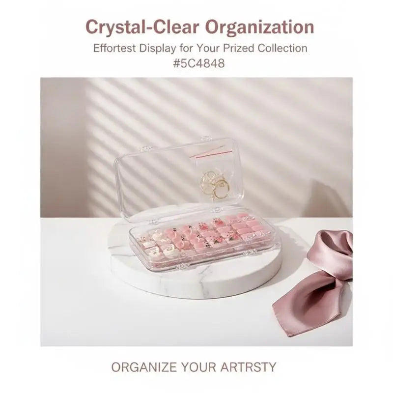 Multi-Layer Transparent Nail Display Holder & Storage Organizer Nail Art Organizer SWANS