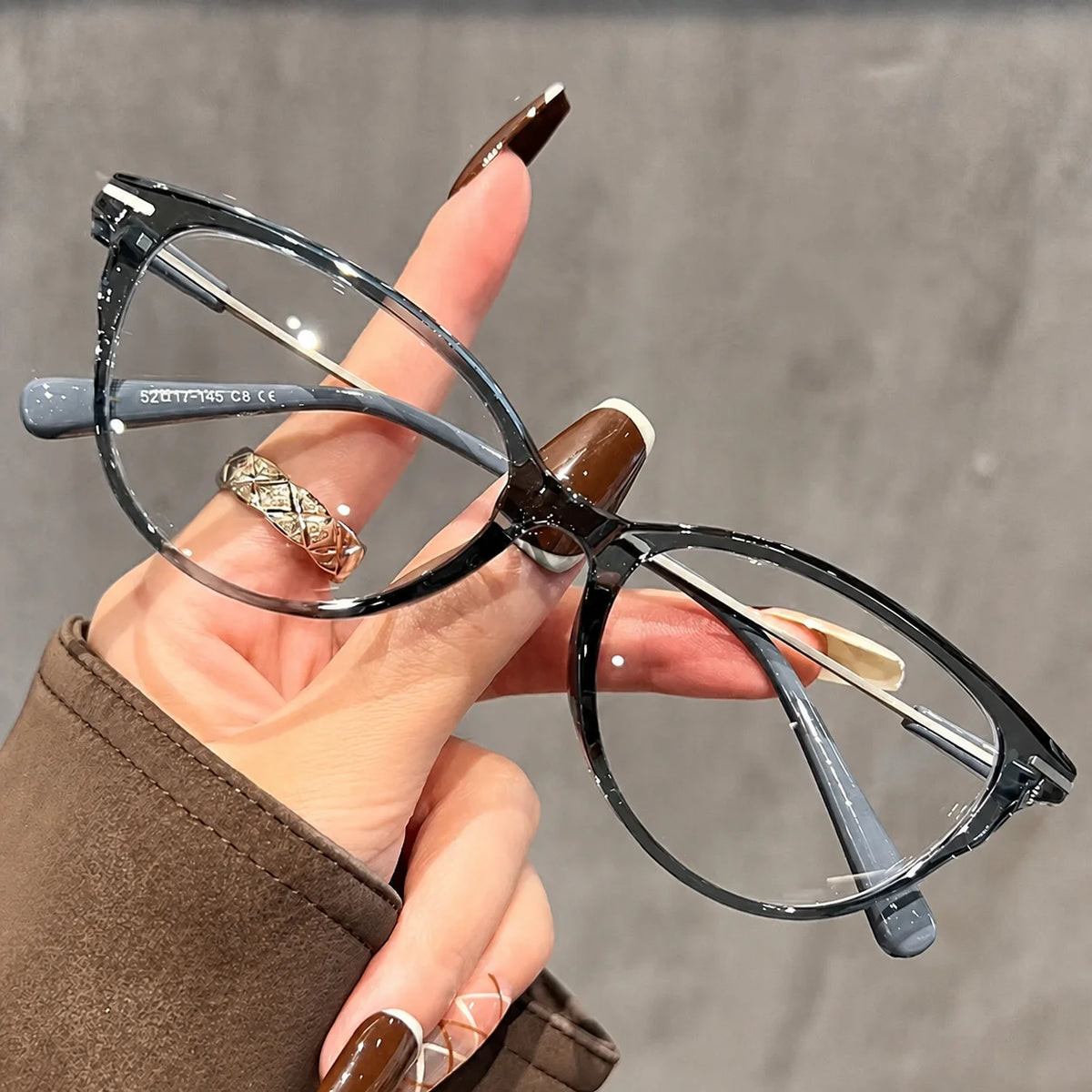 TR90 Cat-Eye Eyeglass Frames – Anti Blue Light UV400 Eyeglass Frames SWANS Glacier Blue