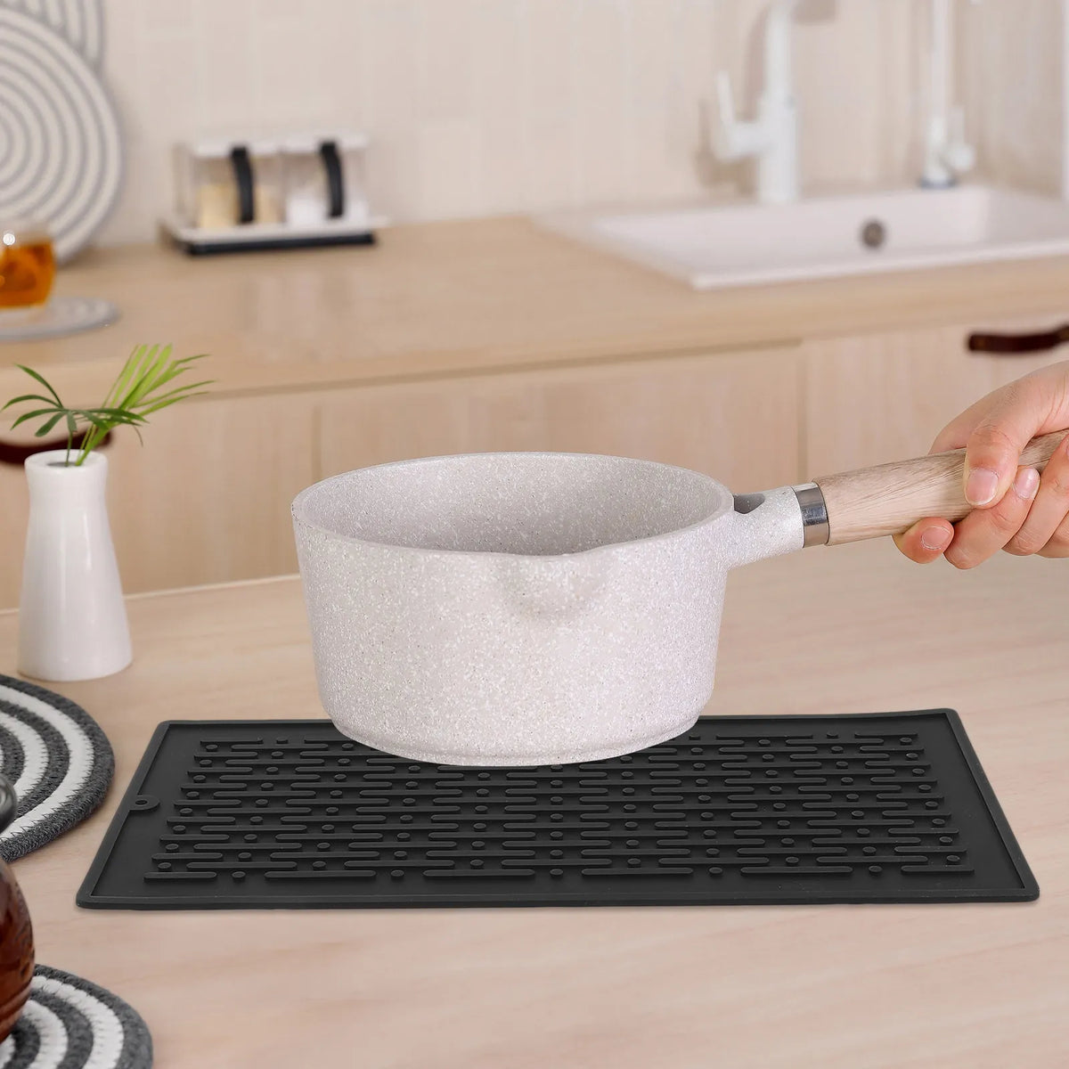 2-Pack Silicone Dish Drying Mats – Non-Slip & Heat-Resistant Dish Drying Mat SWANS