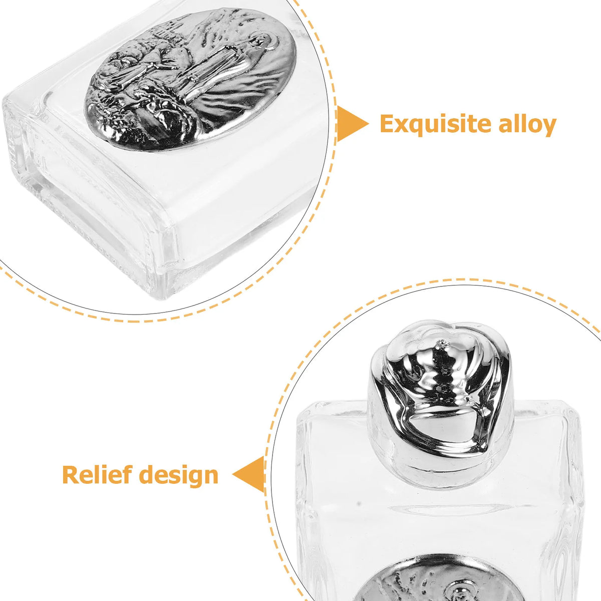 10-Pack Mini Embossed Holy Water Bottles – Catholic Travel Set Holy Water Bottle Set SWANS