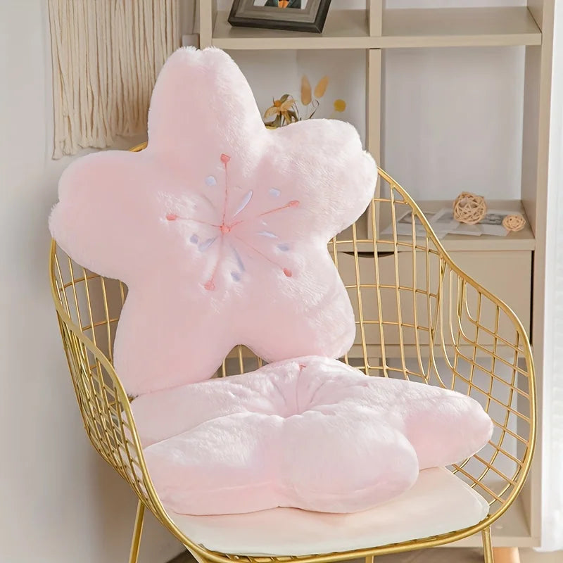 Super Soft Cherry Blossom Round Pillow – Princess Style Décor Decorative Pillow SWANS