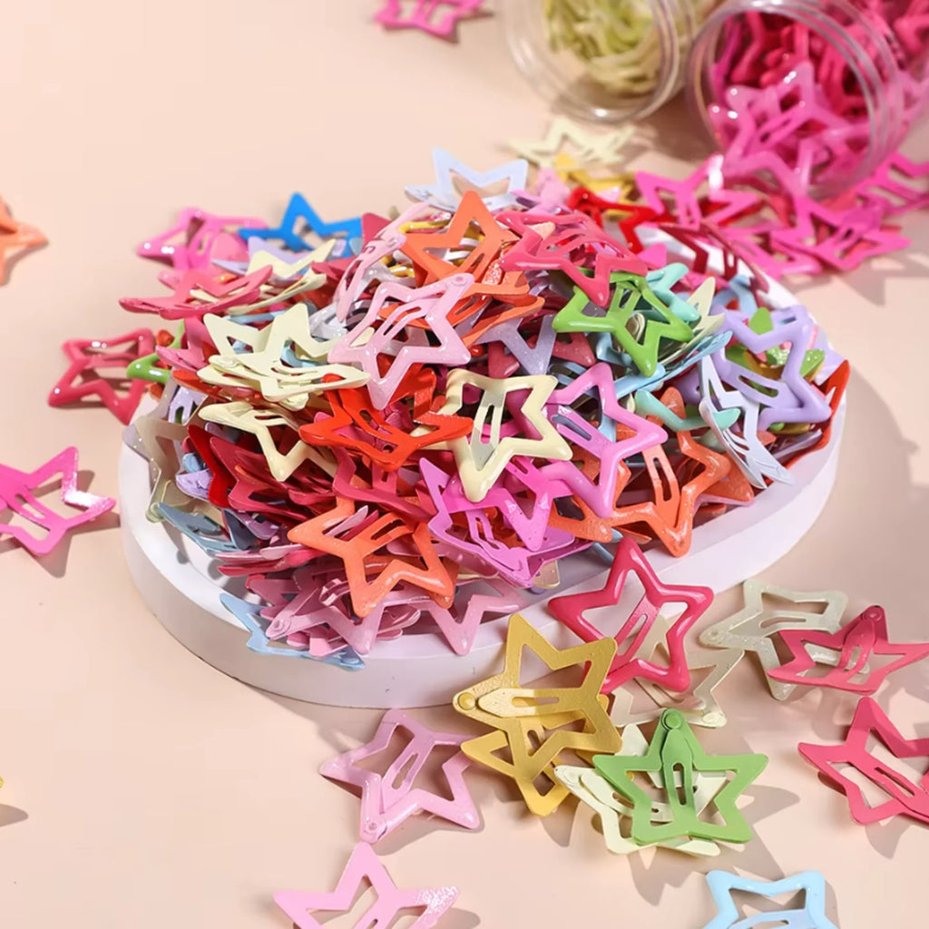 20-Pack Star BB Hair Clips for Girls – Colorful Kids Barrettes Kids Hair Clips SWANS