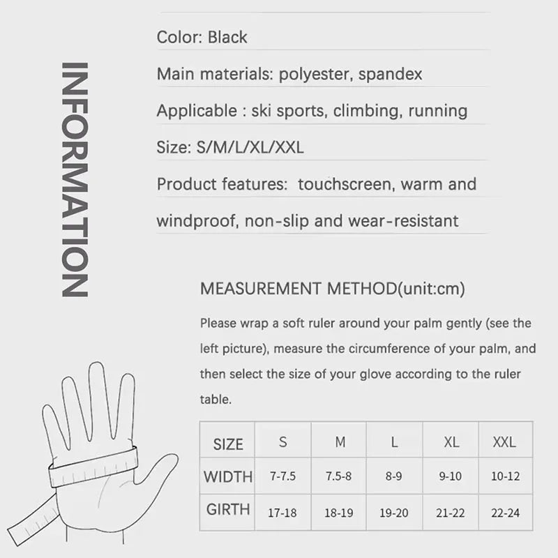 Waterproof Windproof Fleece Cycling Gloves | Touch Screen Winter Sports Gloves SWANS