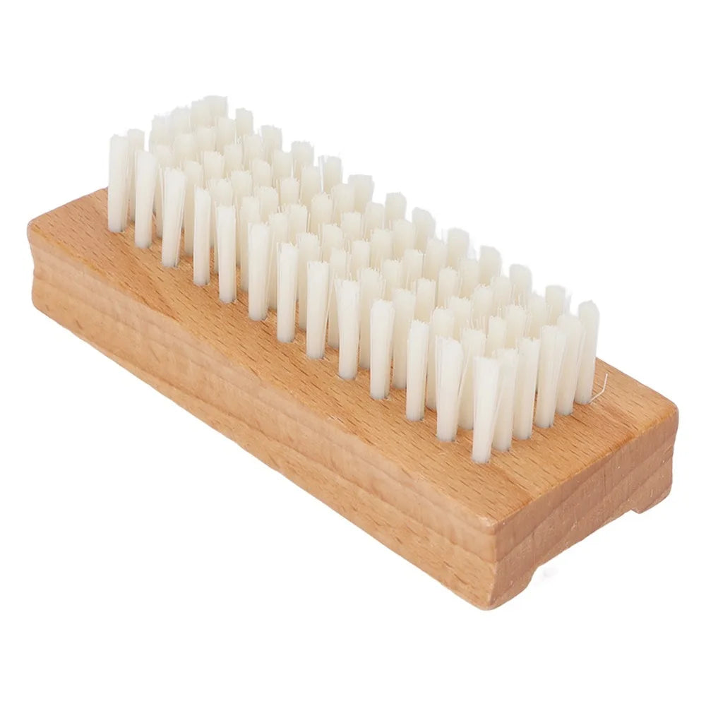 SWANS Wooden Double-Sided Nail Brush – Beech & Nylon Nail Cleaning Brush SWANS Light Grey