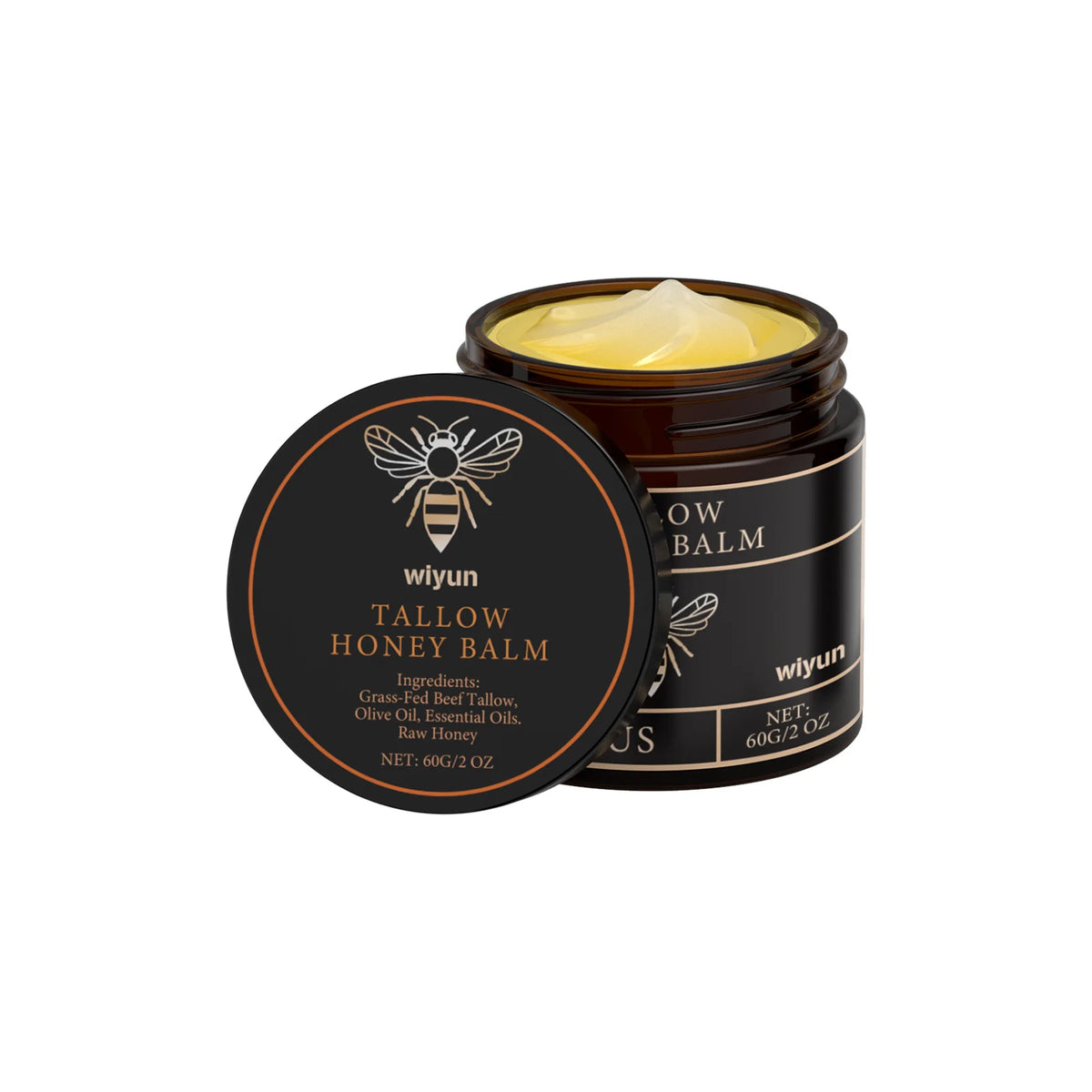 WIYUN Beef Tallow Honey Face Cream – Brightening Moisturizer Face Moisturizer Cream SWANS 60g boxed