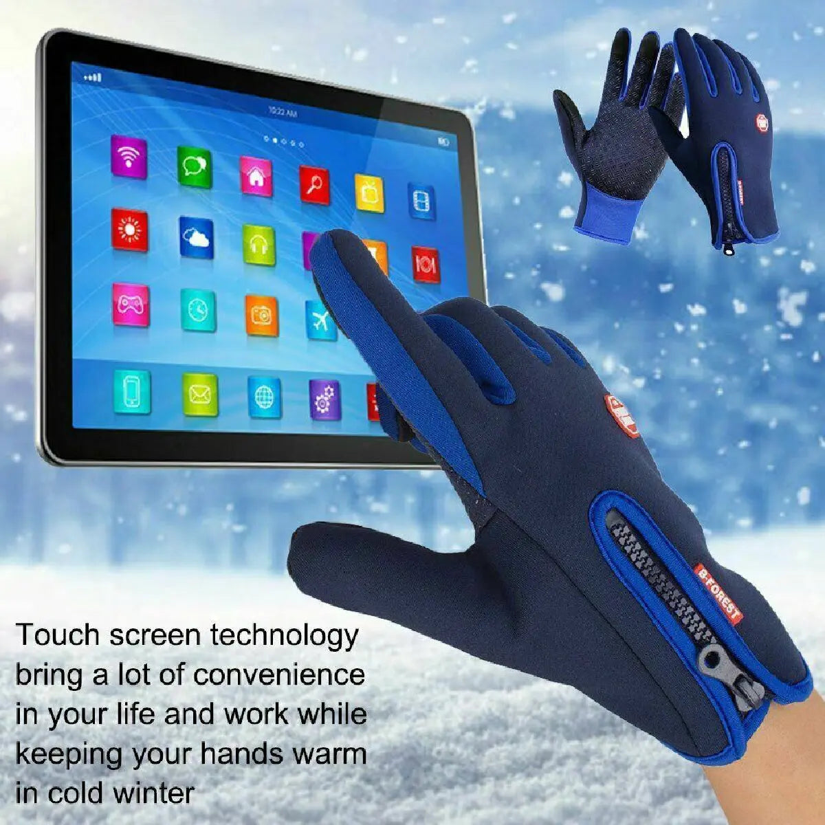 SWANS Winter Cycling Gloves – Windproof Touchscreen Full Finger Cycling Gloves SWANS
