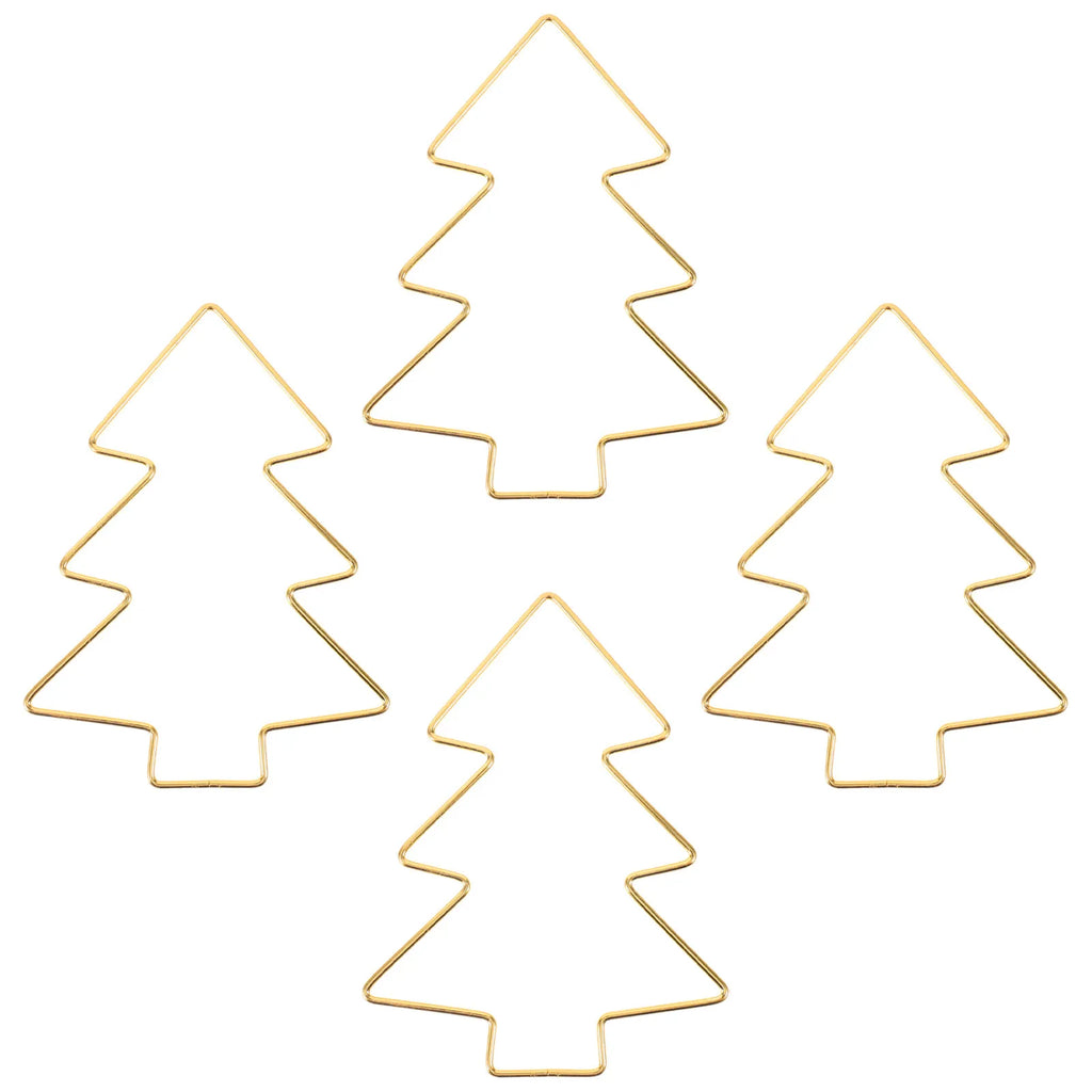 4-Pack Gold Metal Christmas Tree Wire Wreath Frames – DIY Christmas Wreath Frame SWANS