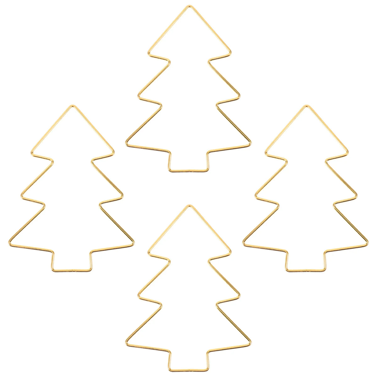 4-Pack Gold Metal Christmas Tree Wire Wreath Frames – DIY Christmas Wreath Frame SWANS