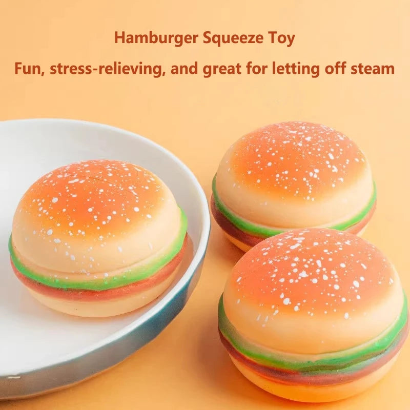 Burger Slow Rising Squishy Toy – Fidget Squeeze Ball Squishy Fidget Toy SWANS