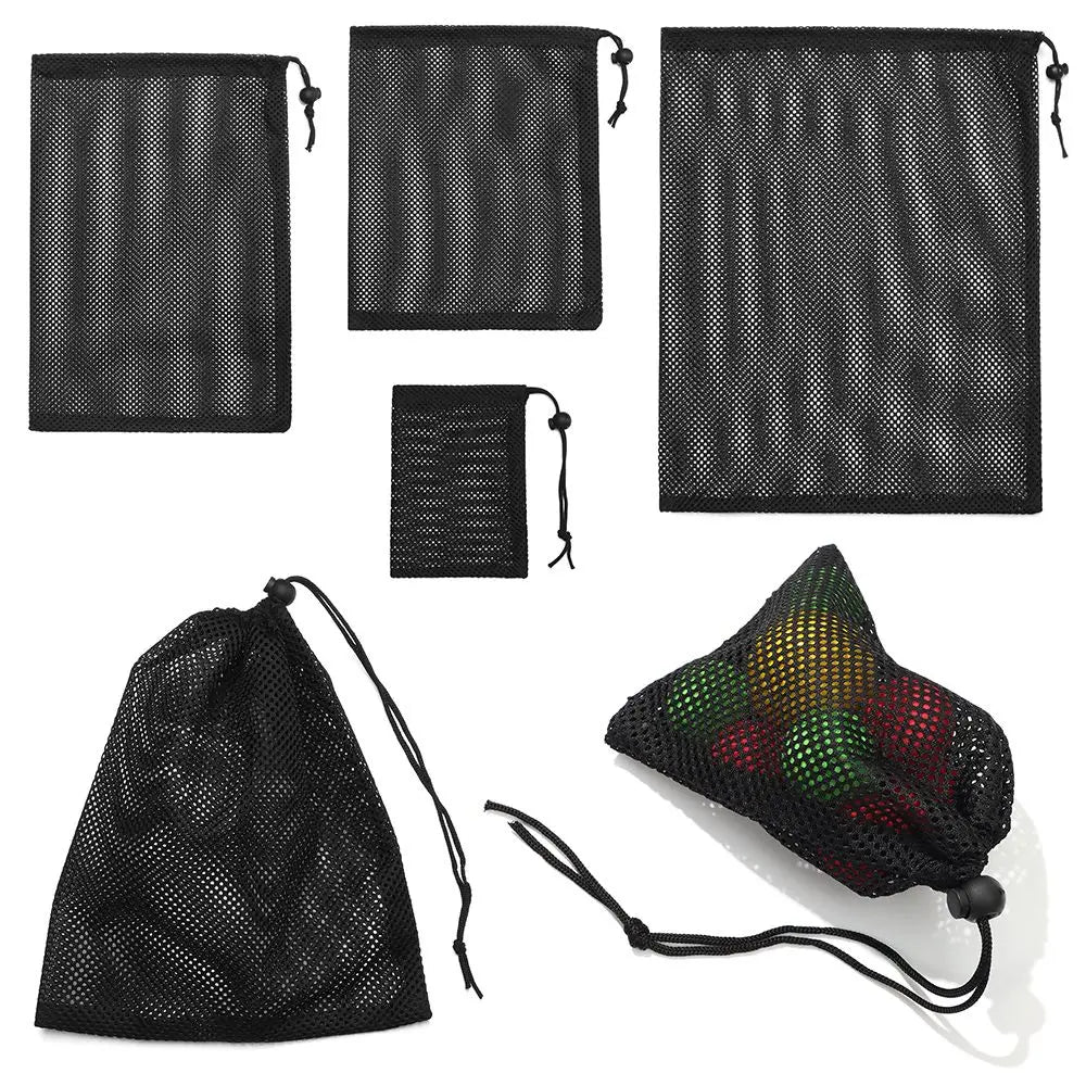 Nylon Mesh Drawstring Bag – Laundry, Gym & Storage Sack Mesh Drawstring Bag SWANS