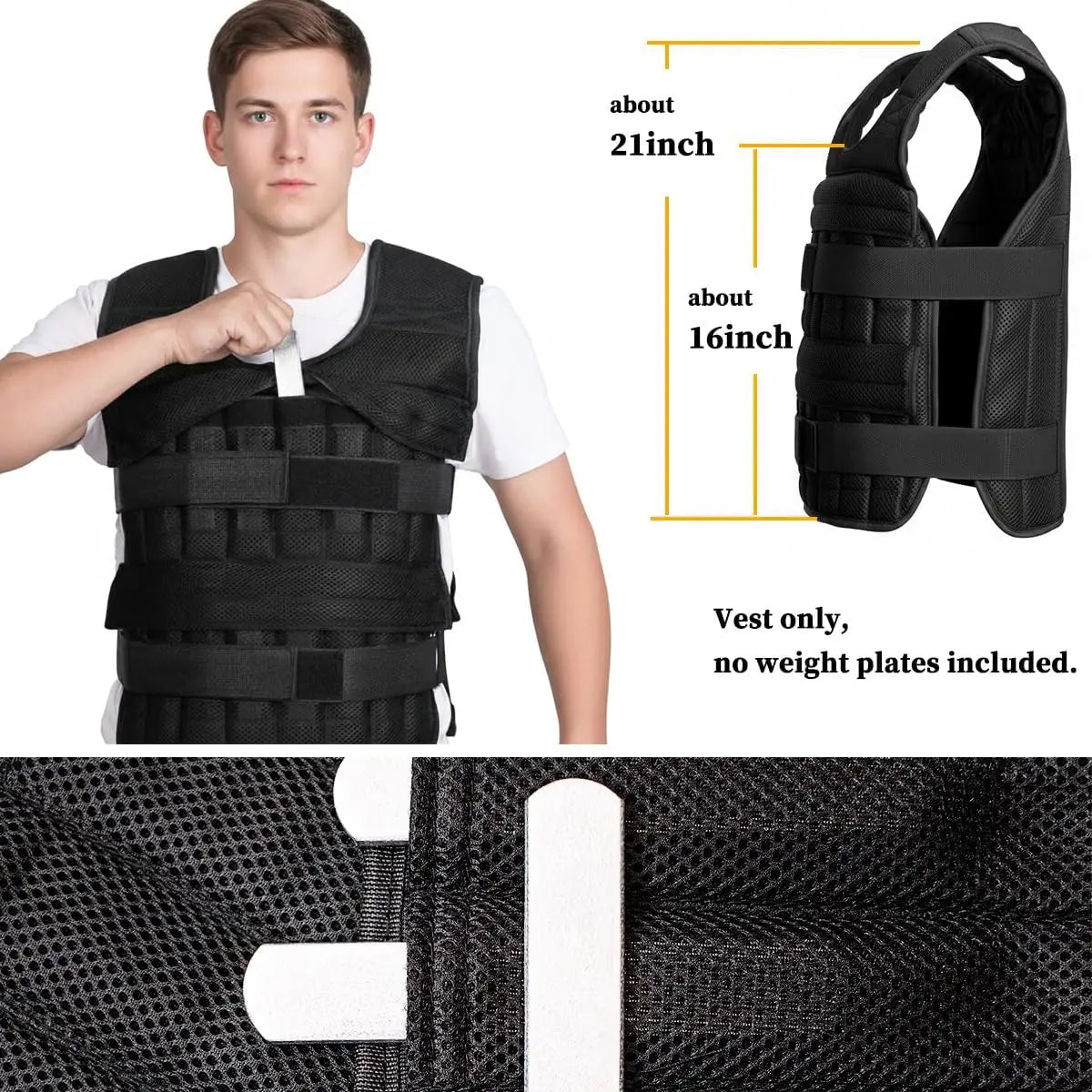 SWANS 20kg Adjustable Weight Vest – Unisex Strength Training Weighted Training Vest SWANS