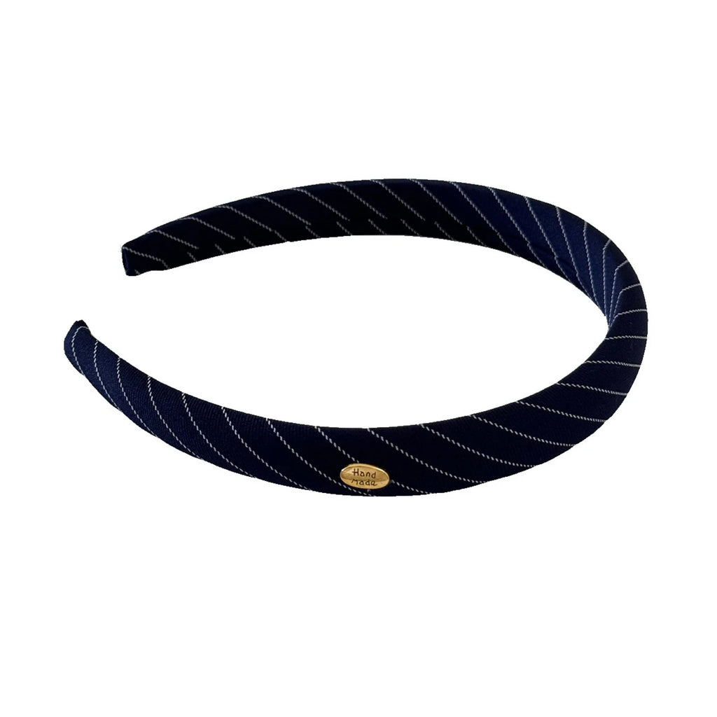 Preppy Striped Headbands with Gold Accents – 5-Pack Hairbands Hair Headbands SWANS