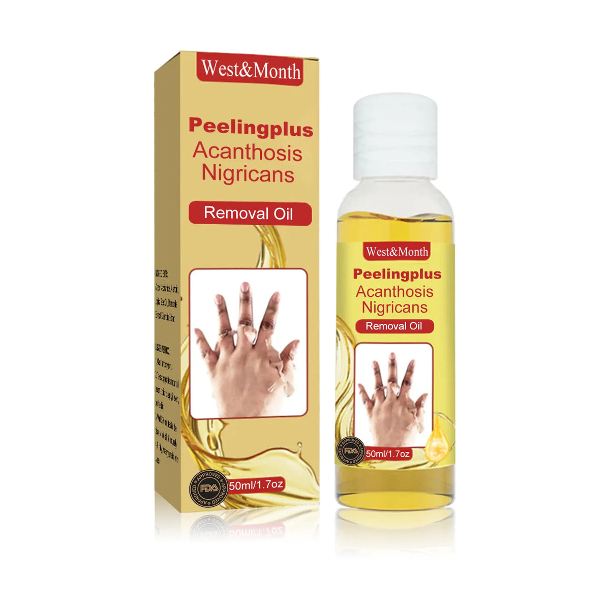 WEST MONTH Peeling Oil – Exfoliate & Brighten Elbows, Knees & Joints Body Peeling Oil SWANS 30ml boxed