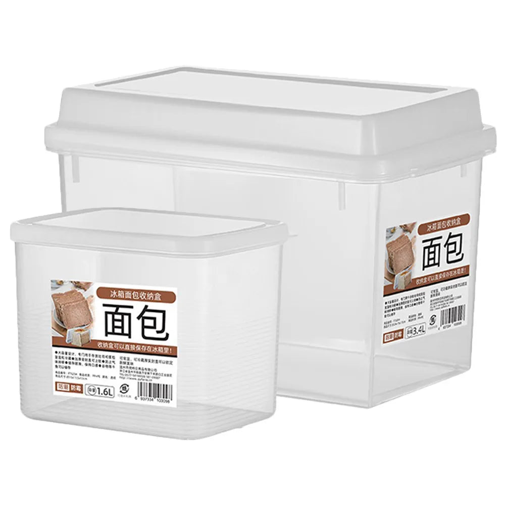 2-Pack Transparent Airtight Bread Storage Containers – PP Plastic Bread Storage Container SWANS