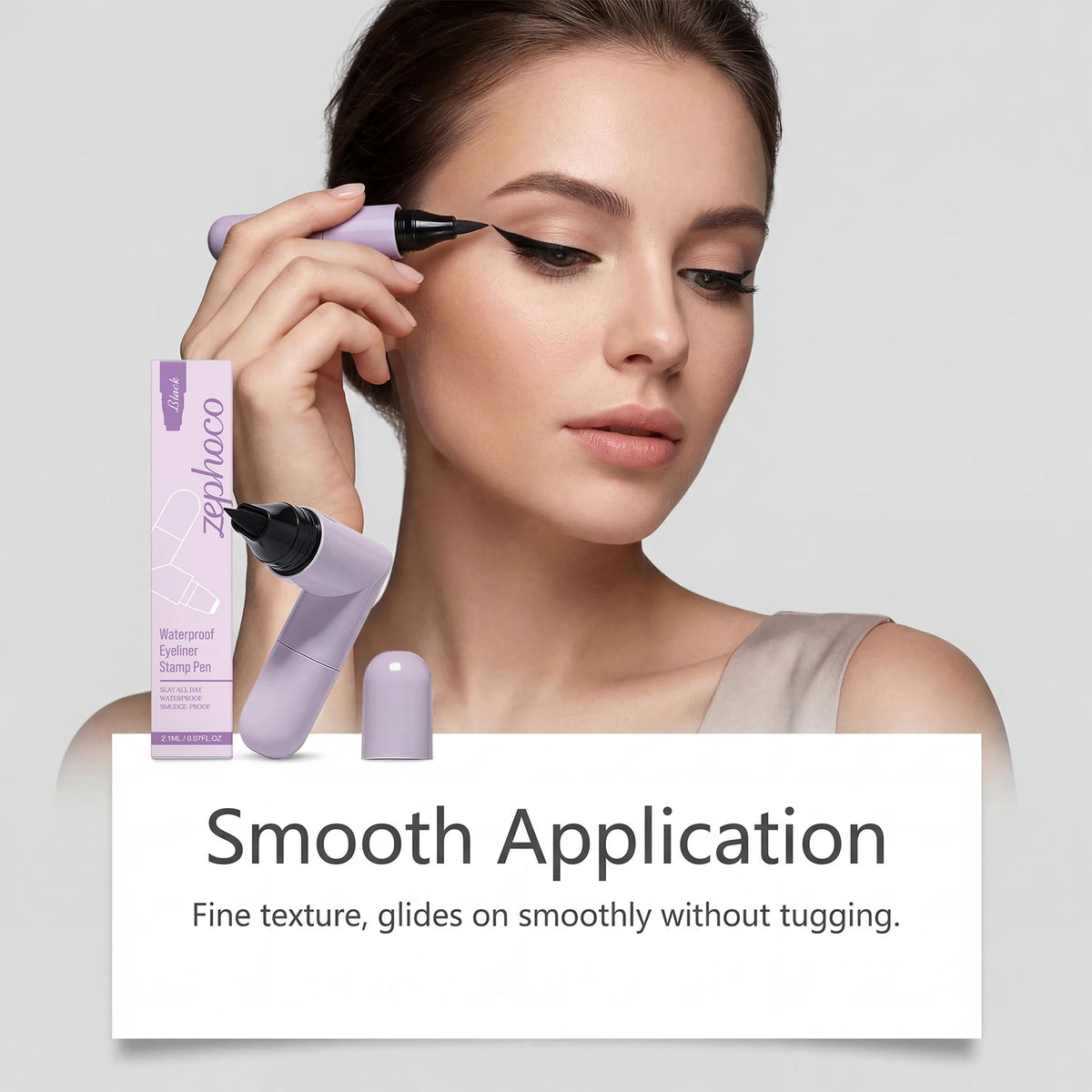 Zephoco 2-in-1 Winged Eyeliner Stamp Pen | Waterproof Eyeliner Stamp Pen SWANS
