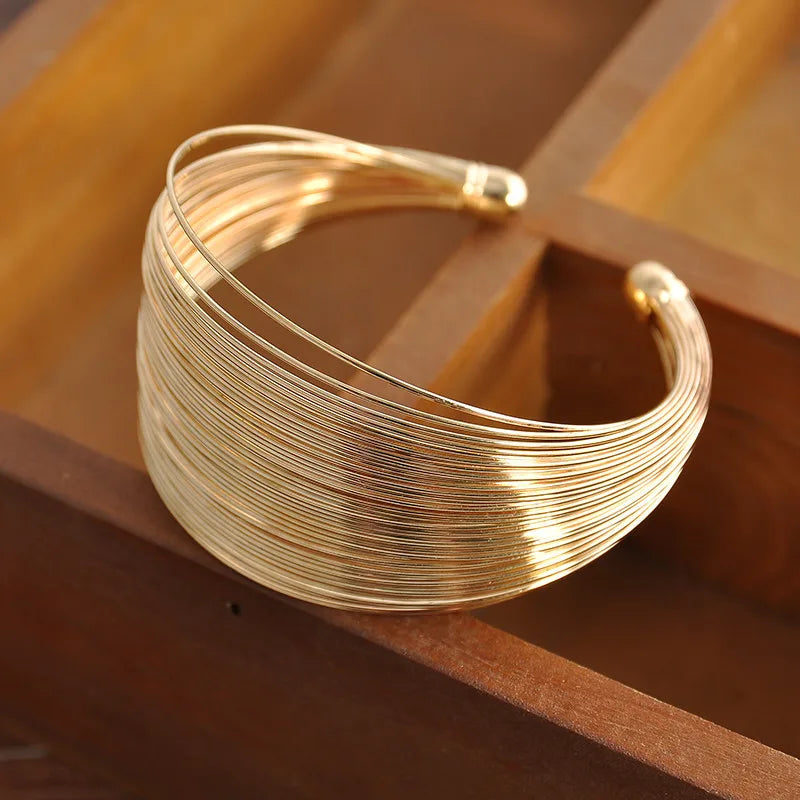 Steel Wire Charm Bracelet – Unisex Metal Bangle 6.5cm Charm Bracelet SWANS