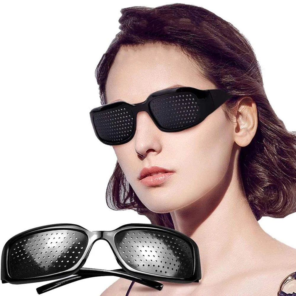 Pinhole Exercise Glasses – Unisex Vision Training Eyewear Black Vision Training Glasses SWANS