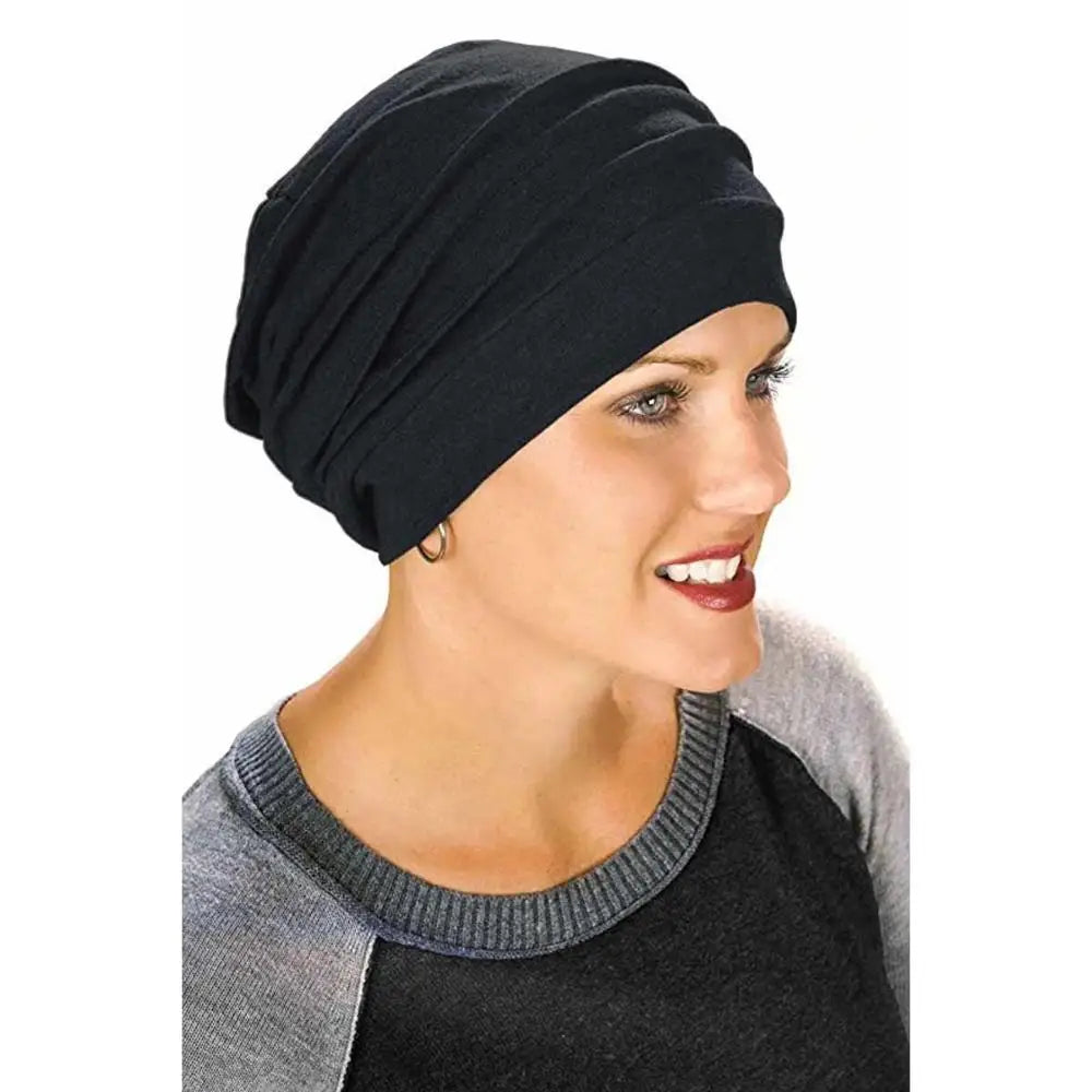 Soft Turban Sleep Cap Winter Beanie Head Wrap for Women Turban Sleep Cap SWANS