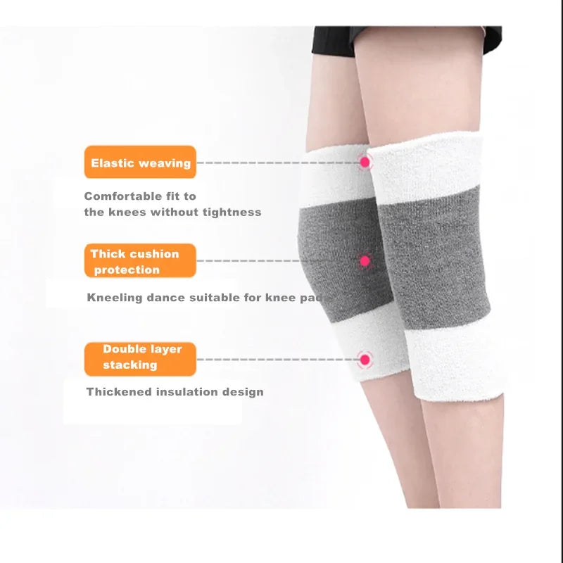 Thermal Knee Warmer Sleeves – Double Knit Bamboo Fiber, 1 Pair Knee Warmer Sleeves SWANS