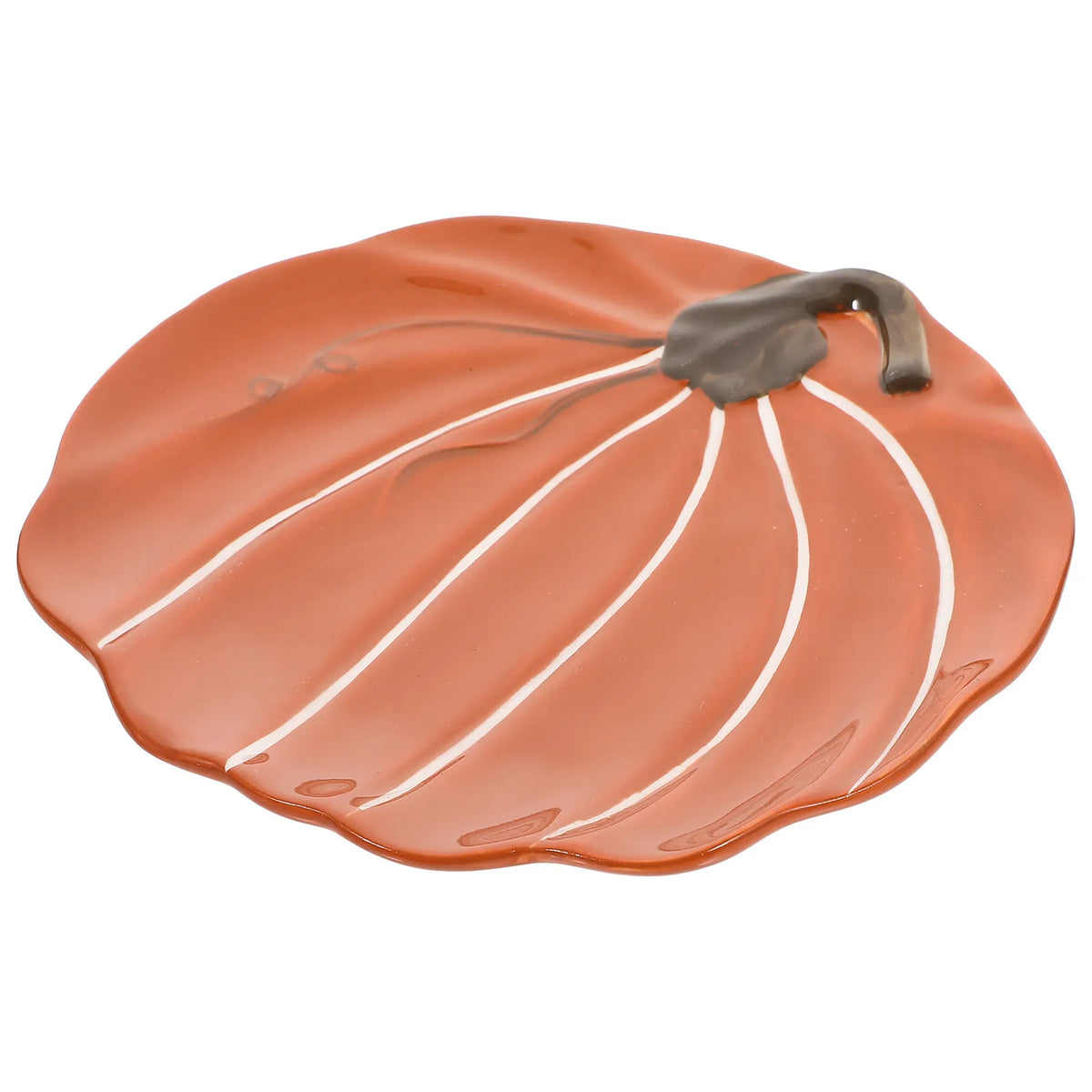 WINOMO Pumpkin Ceramic Dinner Plate | Fall Serving Tray Ceramic Dinner Plate SWANS