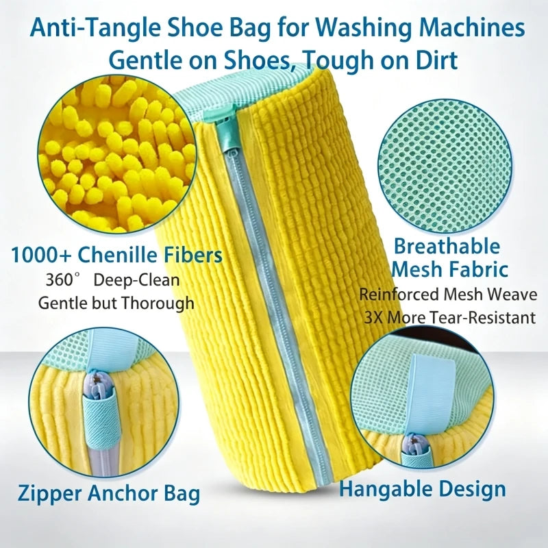 SWANS Shoe Washing Bag & Liquid Brush Set – 2-Piece Kit Shoe Cleaning Set SWANS