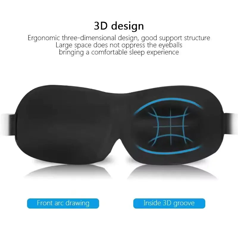 3D Contoured Sleep Eye Mask – Light Blocking Blindfold Sleep Eye Mask SWANS