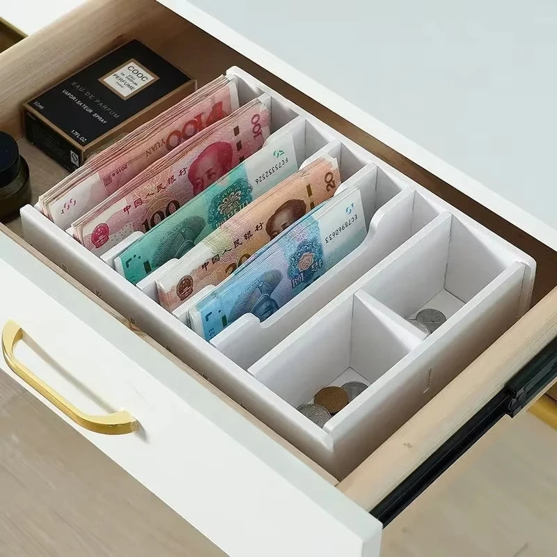 SWANS Plastic Desktop Organizer Drawer & Cash Change Box Desktop Storage Organizer SWANS