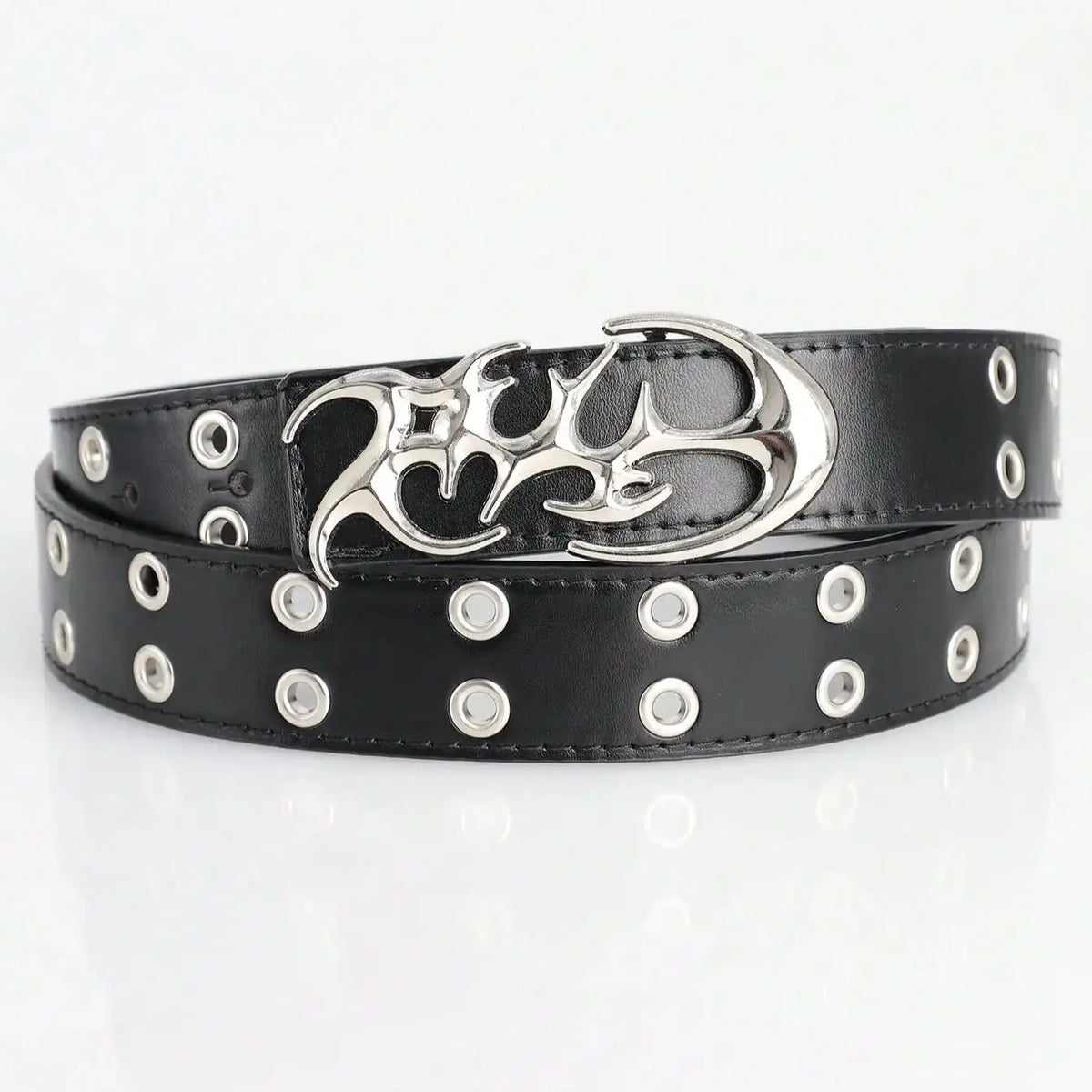 Y2K Hollow Punk Belt – Unisex Metal & PU Fashion Belt Fashion Belt SWANS