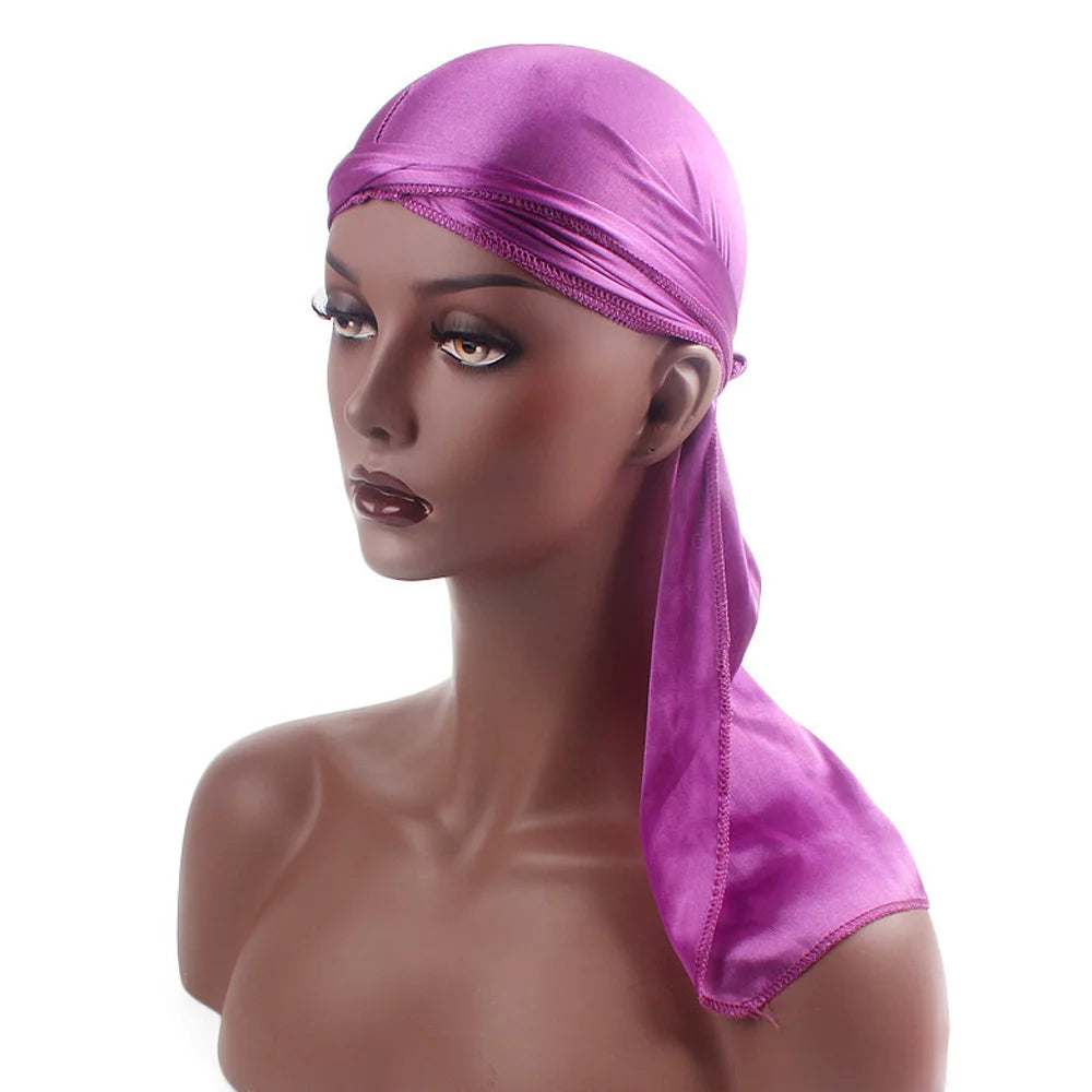 Satin Durag Long Tail Doo Rag – Unisex Hip Hop Headwrap Satin Durag Headwrap SWANS