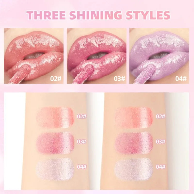 Taro Purple Lip Gloss Gold Sparkle – Glassy Shine & Hydrating Lip Gloss SWANS