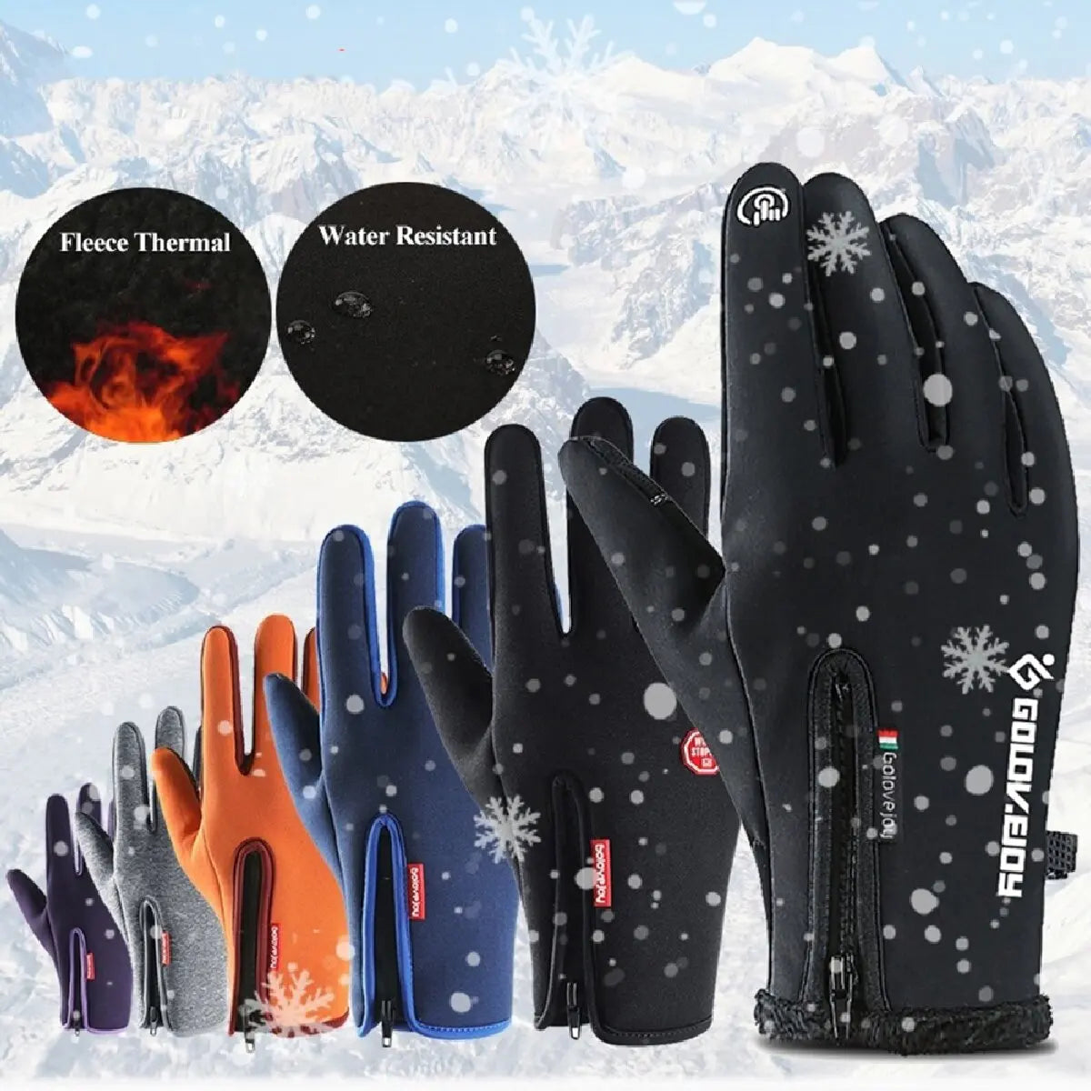 SWANS Winter Cycling Gloves – Windproof Touchscreen Full Finger Cycling Gloves SWANS