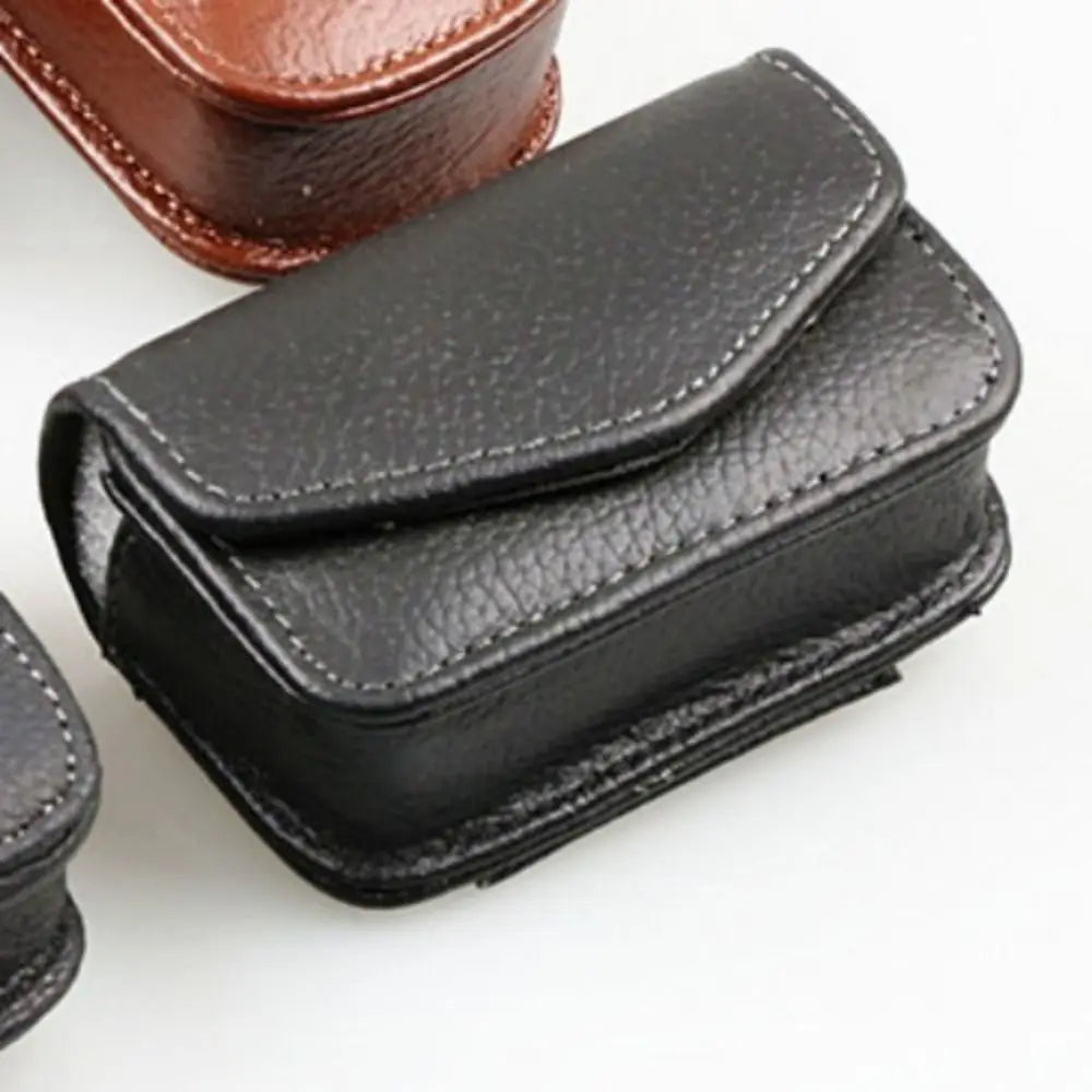 Women's Leather Eyewear Case – Foldable Belt Wearable Glasses Box Eyewear Case SWANS
