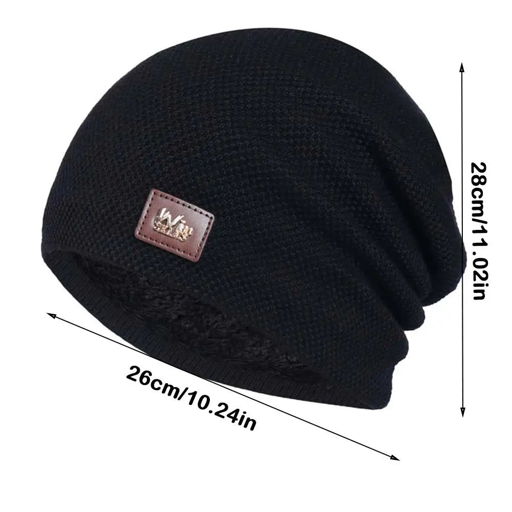 Fleece Lined Winter Beanie Hat – Unisex Warm Knitted Cap Winter Beanie Hat SWANS