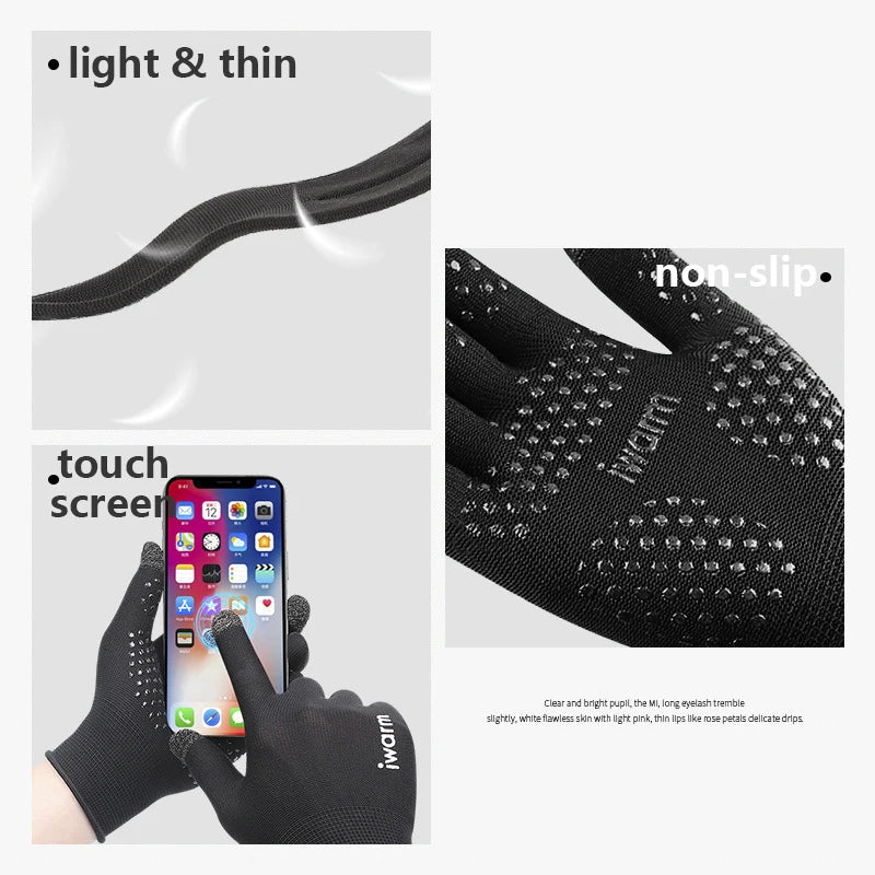 GAFASTWO UV Cycling Gloves – Non-Slip Touchscreen Full Finger Outdoor Sports Gloves SWANS