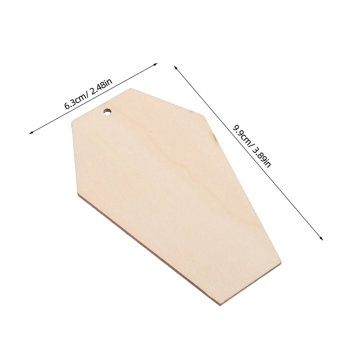 20-Pack Blank Wooden Coffin & Tombstone Cutouts | Halloween DIY Wood Craft Cutouts SWANS