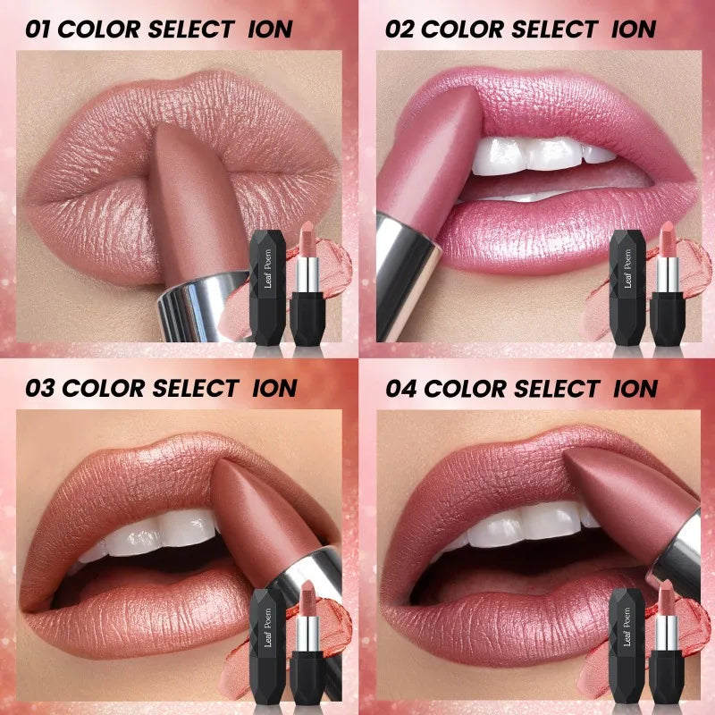 Diamond Frost Metallic Lipstick – Gold Shimmer Matte Lip Gloss Metallic Matte Lipstick SWANS